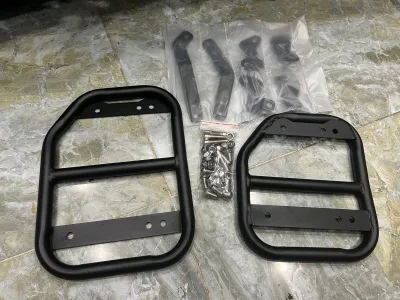Bộ thanh ngang bắt giá treo đồ hay hành lý bên hông xe PG 1 kiểu 2 thanh ngang phụ kiện trang trí xe