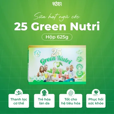 25 Green Nutri Cereal Milk Contains 25 Types of Grains and Beans - Paper Box 625g