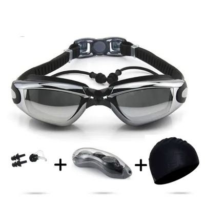 Kính bơi người lớn mắt kính bơi tráng gương SPORTY1940 kèm mũ bơi và bịt tai kẹp mũi mắt kiếng bơi nam nữ, cho bé trẻ em