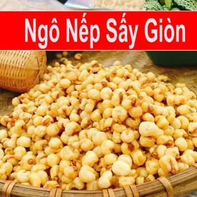 Đồ Ăn Vặt - 1KG Ngô Nếp Sấy Giòn Thơm Ngon Tuyệt Đỉnh - HULA FOOD