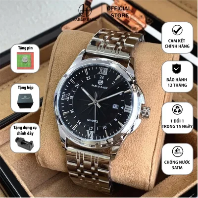 Đồng hồ nam dây thép chính hãng PABLO RAEZ có lịch ngày chống nước dạ quang thời trang đơn giản U850 CARIENT