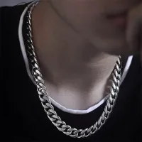 Dây chuyền nam bản to đẹp ngầu vòng cổ xích nam bản lớn thép titan ko rỉ dây chuyền xích nam to | Dandy