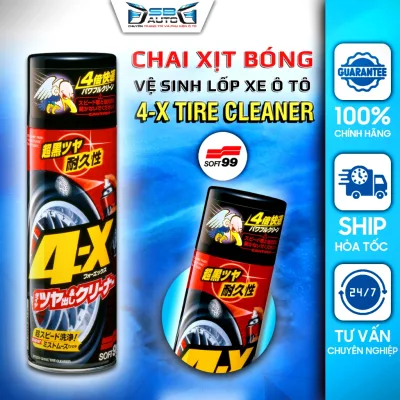 Chai Xịt Vệ Sinh, Dưỡng Bóng Lốp Xe Ô Tô - Bảo Dưỡng Chăm Sóc Xe Ô Tô 4-X TIRE CLEANER - NHẬT 470ml