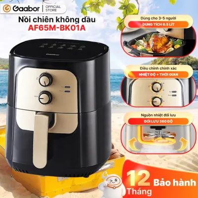 Nồi chiên không dầu GAABOR 6.5 lít AF65M-BK01A dung tích lớn, công suất mạnh 1400W nồi chiên đa năng