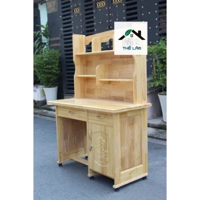 BÀN HỌC SINH BẰNG GỖ CHO TRẺ EM CÓ KỆ SÁCH - freeship