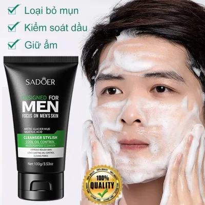 bộ chăm sóc da mặt cho nam giới hết sạch mụn kiềm dầu dưỡng ẩm cho làn da trắng mướt men,Giữ Ẩm, Làm Sạch Sâu Lỗ Chân Lông,Thu Nhỏ Lỗ Chân Lông Làm Da Trắng Sáng 100g