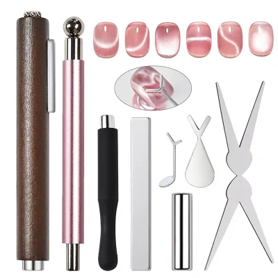 Móng Tay Nghệ Thuật Từ Dính Bút Cho 3D Mắt Mèo Móng Tay Gel Tranh Móng Tay Nghệ Thuật Nam Châm Cây Đũa Phép UV Gel Ba Lan Dụng Cụ Làm Móng Tay