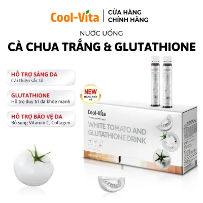 White Tomato Drink Supplement Supports Skin Brightening Combined with Glutathione & Collagen Coolvita (6 Bottles×25 ml)/Box
