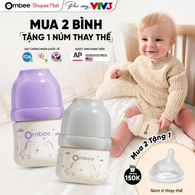 Bình sữa Ombee PPSU Anti-colic - Phiên Bản Basic/Prince/Angel -90ml/170ml/270ml