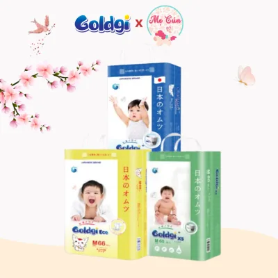 Bỉm dán, quần Nhật Bản Goldgi Premium, X5, Eco đủ size NB92/S84/M66/M60/L56/L48/XL46/XL44/XXL34