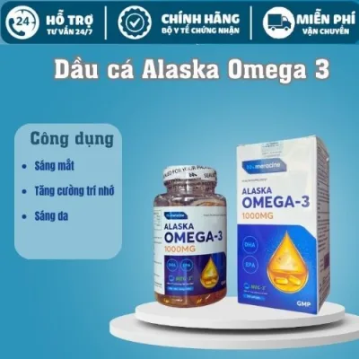 Thực phẩm bảo vệ sức khoẻ ALASKA OMEGA-3 thực phẩm giúp tăng cường trí nhớ, sáng mắt,….