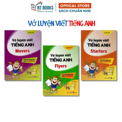 Sách - Vở luyện viết tiếng anh : Starters , Movers , Flyers - lẻ tùy chọn : Tập viết tiếng anh theo Cambridge - DM