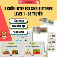 Sách - Bộ 3 cuốn in gộp Little Fox Single Stories level 1 giúp trẻ học từ vựng tiếng anh