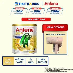Bao bì mới - Sữa Bột Anlene Gold Hương Vanilla (Hộp Thiếc 800g)