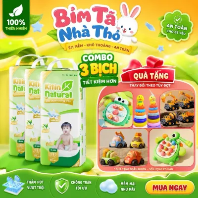 3BỊCH BỈM TÃ KITIN NATURAL.ĐỦ SZ TÃ DÁN ĐẾN TÃ QUẦN.BỈM TRÀ XANH KHÁNG KHUẨN
