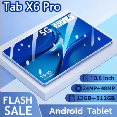 2023 New X6 Pro Tablet 10.8 Inch 4K Full Screen 12Gb Ram + 512Gb Rom Call Tablet Series 4G/5G Wifi Dual Sim Android 12.0 8800Mah Type-C Learning Tablet for Children Free Shipping