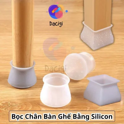 Bọc chân bàn ghế bằng silicon dày, vỏ bọc chân bàn ghế chống trơn trượt và trầy xước sàn- Dacigi