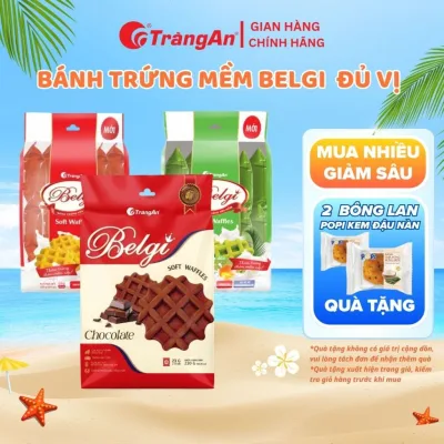Combo 2 túi bánh Belgi trứng sữa mềm vị 230g, dinh dưỡng hoàn hảo cho bữa phụ, sản phẩm chính hãng