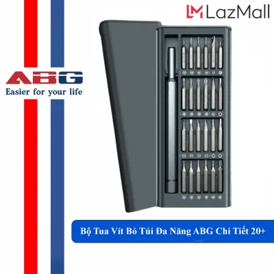 Bộ Tua Vít Bỏ Túi Đa Năng ABG Chi Tiết 20+ Vít Từ Tính Mạnh Thiết Kế Hộp Nhựa Sần Chống Bám Vân Tay Cao Cấp