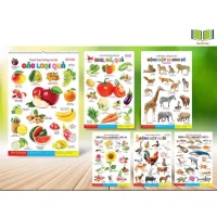 Sách - Tranh Treo Tường 14 Chủ Đề Cho Bé - Mẫu mới nhất có quét mã QR file nghe