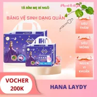 Băng vệ sinh dạng quần Hana lady size 30-95kg túi 10- 50 miếng, mềm, mỏng, siêu thấm, giá rẻ shop Tã bỉm mẹ Bí Ngô