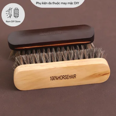 Horsehair brush polishing leather tools leather handbag wallet DIY handmade crafts