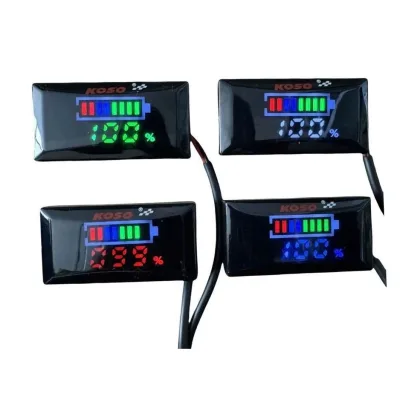 Đồng hồ báo volt koso v2 kèm pat gắn 9-150v có vạch phần trăm volt giúp cho chúng ta biết xe sắp hết điện