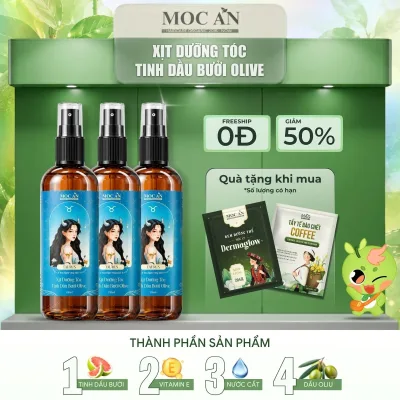 X3Bol120 - Combo of 3 Spray Bottles of Green Peel Grapefruit Essential Oil & Moc an Olive Oil Haircare 120ml Supports Hair Loss Reduction, Hair Growth Hair Care