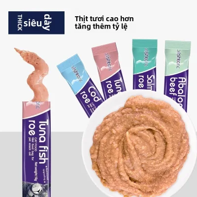 Thức ăn cho mèo, Đồ ăn nhẹ cho mèo để tăng cân cho người lớn và mèo con, Thanh dinh dưỡng, Thức ăn cho thú cưng, Gói thức ăn ướt