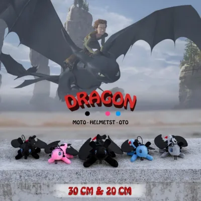 Dragon Decorative Cotton Helmet Decoration 20cm 30cm | Stuffed Animals Wearing Motorcycle and Car Helmets | Cute Car Decor Accessories