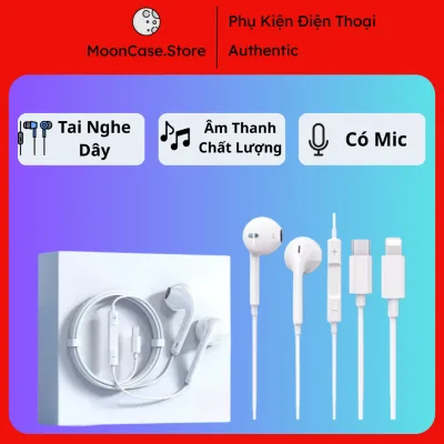 Tai nghe dây iPhone chân dẹt và chân 3.5MM kết nối Bluetooth có Mic dành cho điện thoại/máy tính PC