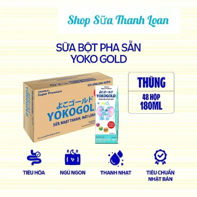 Box of 48 Vinamilk Yokogold Nutritional Drinking Milk Boxes 180ml.