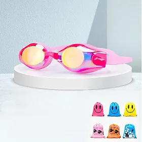 Bộ Kính bơi người lớn LI-NING tráng gương chống tia UV, chống sương mù và Túi đựng kính bơi màu ngẫu nhiên - Hàng chính hãng