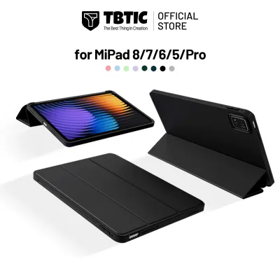 TBTIC Cho Xiaomi Pad 8 7 6 5 Pro Ốp Lưng Không Bút Chì Giá Đỡ Khe Cắm 2024 11.2 11 Inch Tự Động Đánh Thức