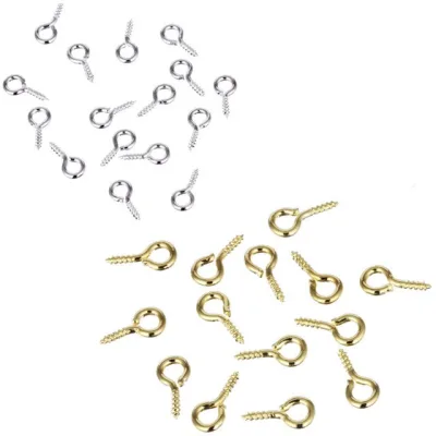 Khoen đinh xoắn dùng làm móc khóa ,trang sức DIY ,Đinh Khoen Bạc Kích Thước 4mm