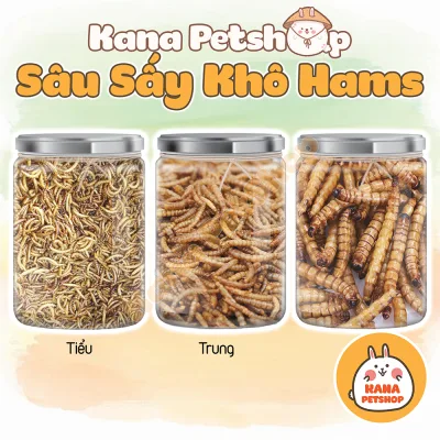 Sâu Sấy Khô Hamster 🐹FREESHIP🐹Thức Ăn Dặm Sâu Rang Bơ Dinh Dưỡng Bổ Sung Canxi Hamter ,Nhím , Chim