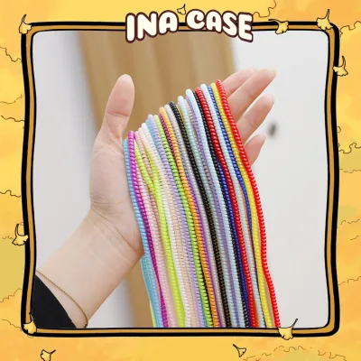 Dây quấn tai nghe cáp sạc lò xo bảo vệ cáp dài 1.6m không cần nối dây chống rối, đứt gãy