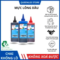 Mực Đổ Bút Lông Dầu Mực Bút Đánh Dấu 3 Màu Xanh Đỏ Đen Không Xoá Được Chai Khổng Lồ 500ml QUEEN LEE STORE