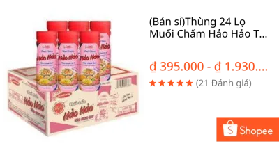 (Bán sỉ)Thùng 24 Lọ Muối Chấm Hảo Hảo Tôm Chua Cay Acecook Chính Hãng - Hũ 120gr.haidangshop2018