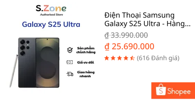Điện Thoại Samsung Galaxy S25 Ultra - Hàng Chính Hãng