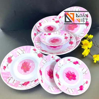 Dĩa MECA SÂU LỒNG - HÀNG VIỆT NAM CHẤT LƯỢNG CAO, hoa văn sang trọng NHIỀU SIZE , MÀU HỒNG. Đồ Gia Dụng nhà bếp pha chế làm bánh nguyên liệu