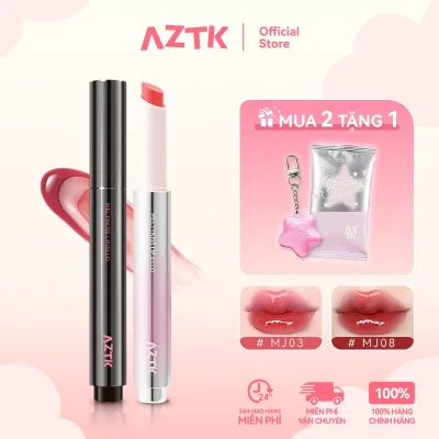 AZTK Son Thỏi Bóng Căng Bóng Mềm Môi Ẩm Mượt Tự Nhiên Màu Đẹp 1.9g