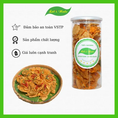 Cơm cháy lắc khô gà Let's Nuts hộp 300g đảm bảo ngon, đồ ăn vặt thích hợp cho hội họp, dã ngoại