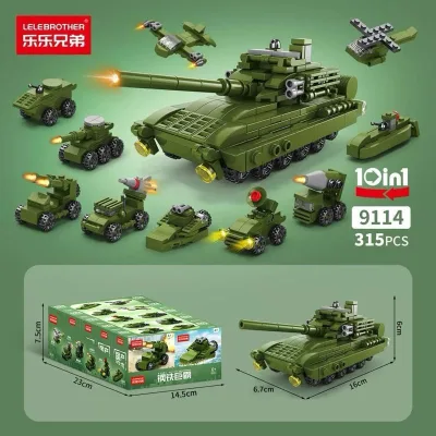 Bộ Mô Hình Đồ Chơi Lắp Ráp Xếp Hình 10in1 Mini 3D Phát Triển Kỹ Năng Tư Duy Cho Trẻ Em
