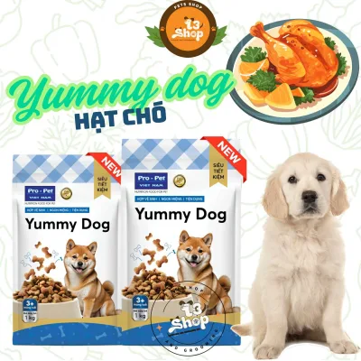 thức ăn hạt Yummy Dog của hãng Pet Pro - thơm ngon, giòn tan, dễ ăn dành cho chó - T3 PETS SHOP