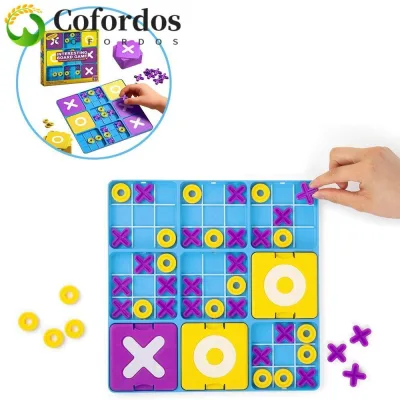 COFORDOS Tic Tac Toe Board Game, Trò chơi xếp hình Montessori Montessori sáng tạo, Trò chơi trên bàn ngộ nghĩnh Tương tác giữa cha mẹ và con cái Trò chơi XO di động Chín vuông Học tập giáo dục