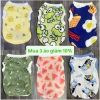 Áo thun mềm mại vải Cotton co giãn cho thú cưng, áo thun Chó, áo thun Mèo vải thun gỗ giãn dưới 11kg