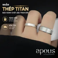Nhẫn nam nữ Basic Trơn màu bạc - Thép Titan - Phụ kiện trang sức Unisex Apous