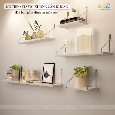 Kệ Treo Tường Không Cần Khoan Trang Trí Gắn Tường KTT-94 ZataFu