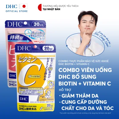 Combo Health Protection Food Dhc Biotin (30 Days) + Vitamin C (20 Days) - Biotin + Vitamin C Support Pills